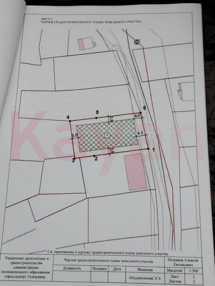 Земельный участок Виноградный пер.