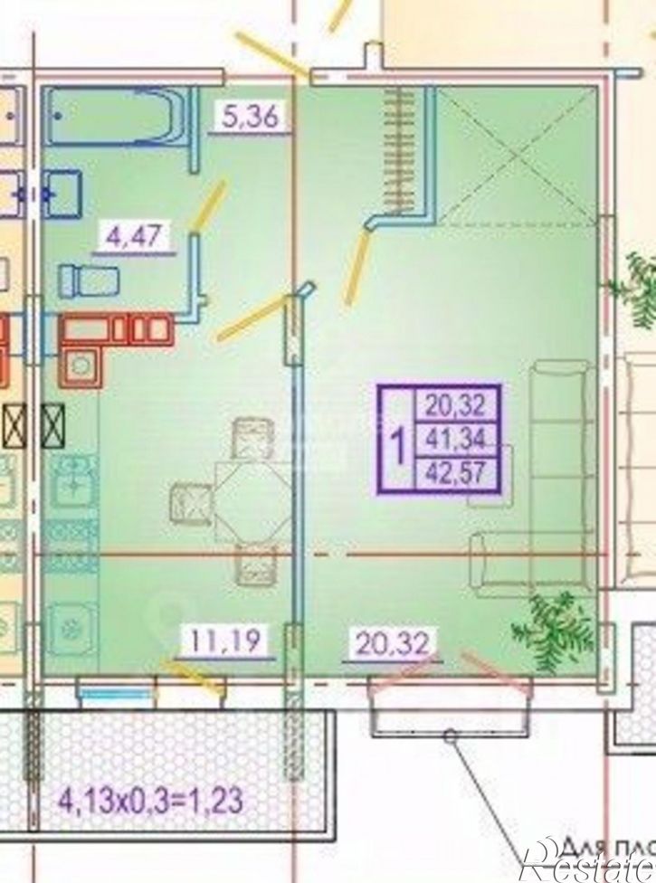 1-комн квартира Больничный переулок, 1 к10,  д. 1 к10