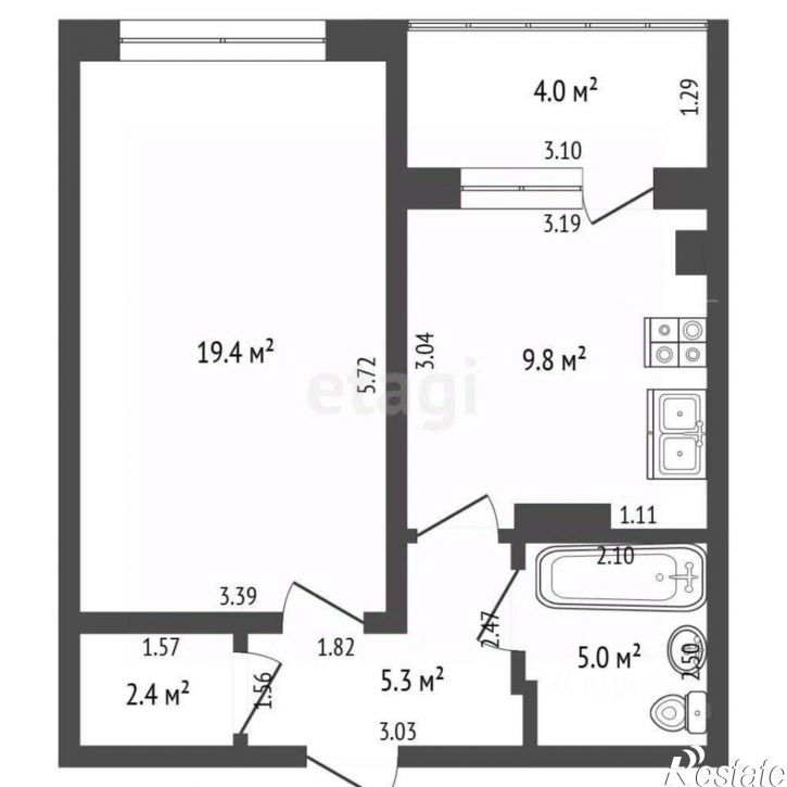 1-комн квартира улица Маршала Жукова, 2 к3,  д. 2 к3