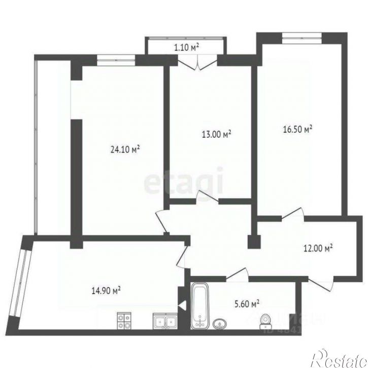 3-комн квартира ул Чернышевского, 18,  д. 18