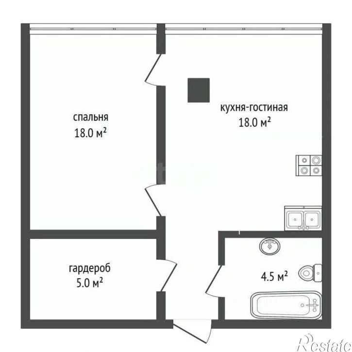 1-комн квартира ул Мускатная, 4,  д. 4