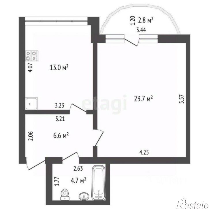 1-комн квартира Восточный переулок, 38Б,  д. 38Б
