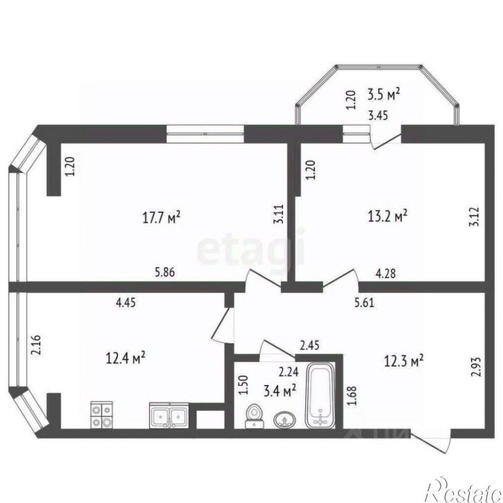 2-комн квартира ул Островского, 172,  д. 172