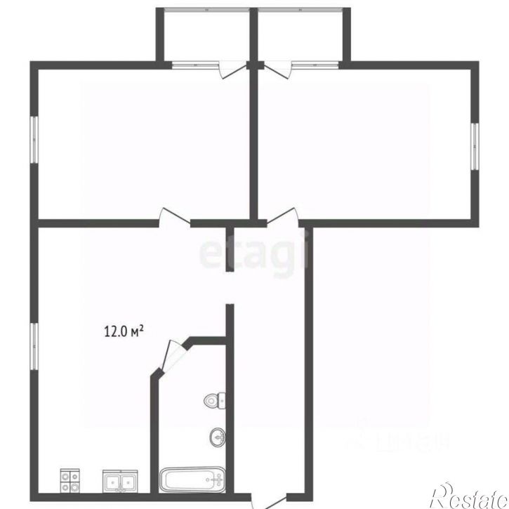 2-комн квартира Янтарная улица, 13,  д. 13