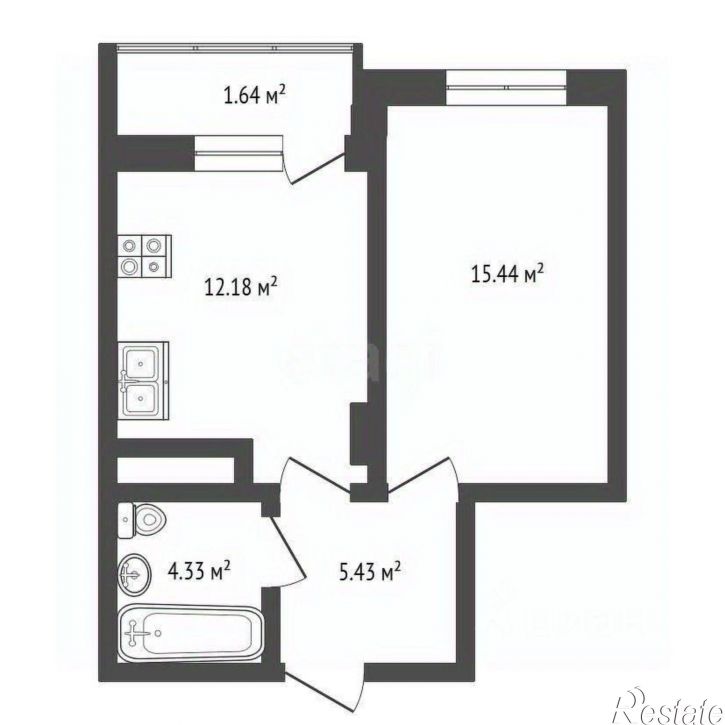 1-комн квартира улица Гоголя, 11Б к3,  д. 11Б к3