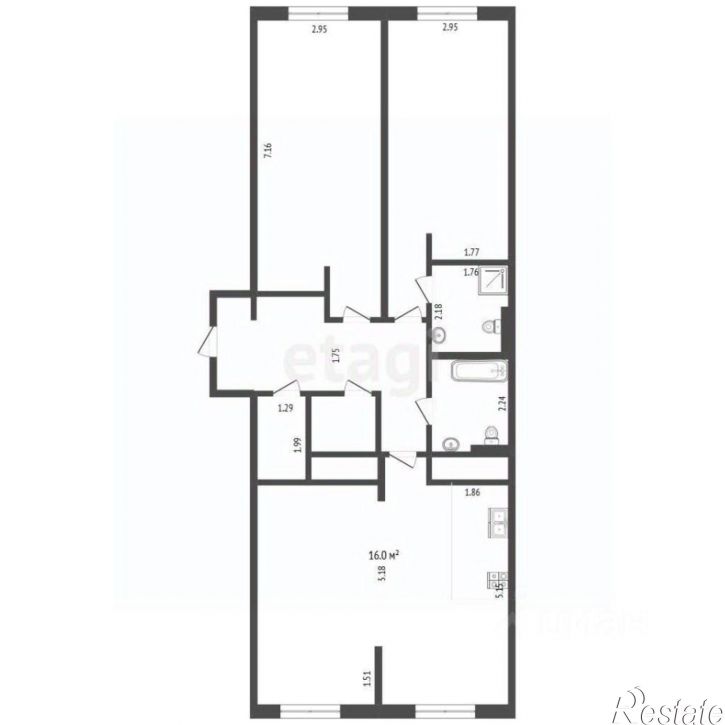 3-комн квартира ул Витебская, 10 10/1,  д. 10 10/1,  к. 10/1
