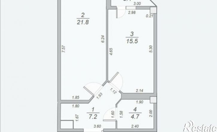 1-комн квартира ул Крымская, 22 1,  д. 22 1,  к. 1