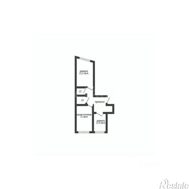 2-комн квартира ул Приморская, 1,  д. 1