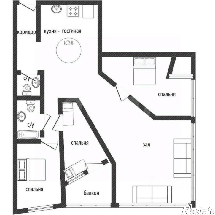 4-комн квартира ул Красногвардейская, 38Б,  д. 38Б