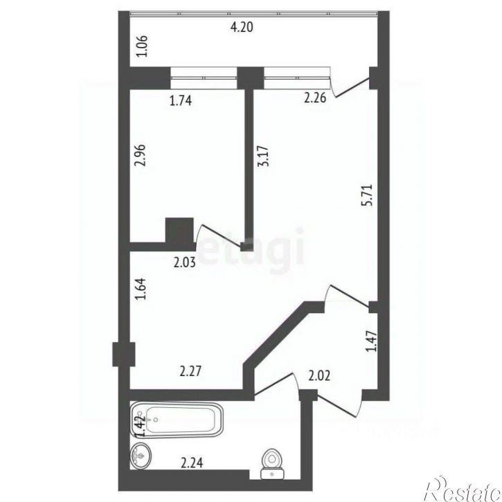1-комн квартира ул Дивноморская, 37Б 4,  д. 37Б 4,  к. 4