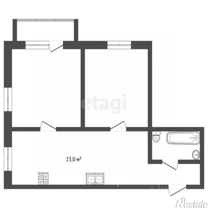 2-комн квартира ул Толстого, 51,  д. 51