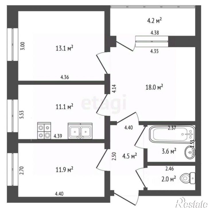 3-комн квартира ул Орджоникидзе, 9А,  д. 9А