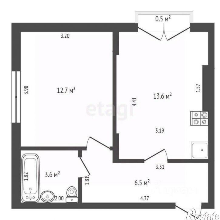2-комн квартира ул Курзальная, 3,  д. 3