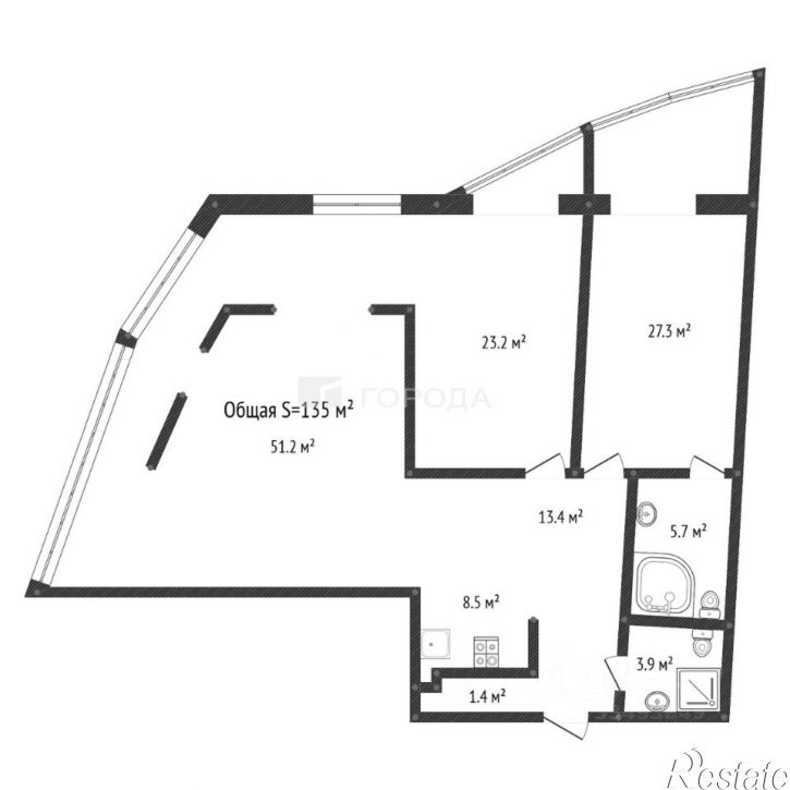 3-комн квартира ул Крымская, 3 4,  д. 3 4,  к. 4