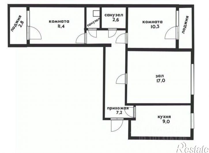 3-комн квартира ул Леселидзе, 8,  д. 8