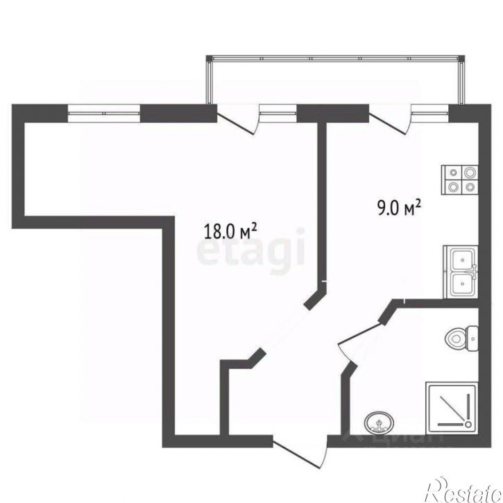 1-комн квартира ул Тельмана, 50,  д. 50