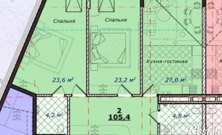 3-комн квартира ул Туристическая, 3 2,  д. 3 2,  к. 2