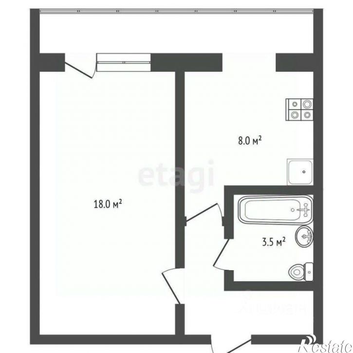 1-комн квартира