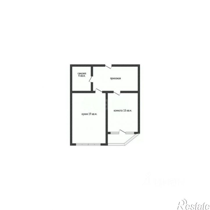 1-комн квартира Крымская улица, 22 к20,  д. 22 к20