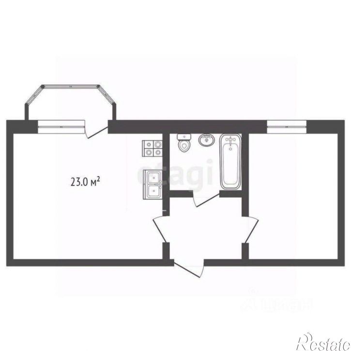 1-комн квартира Колхозная улица, 112,  д. 112