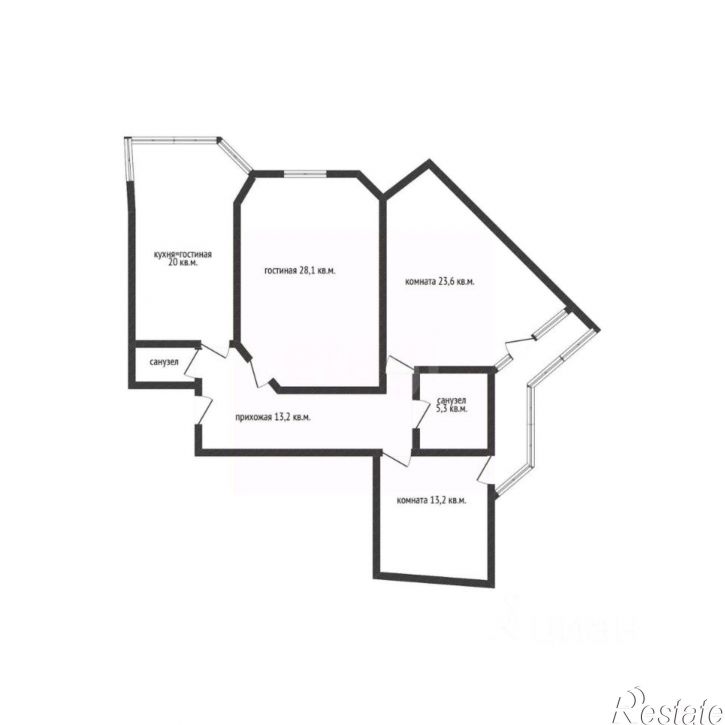 3-комн квартира Туристическая улица, 6 к10,  д. 6 к10