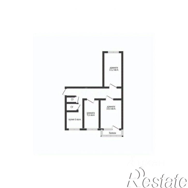 3-комн квартира улица Грибоедова, 15,  д. 15