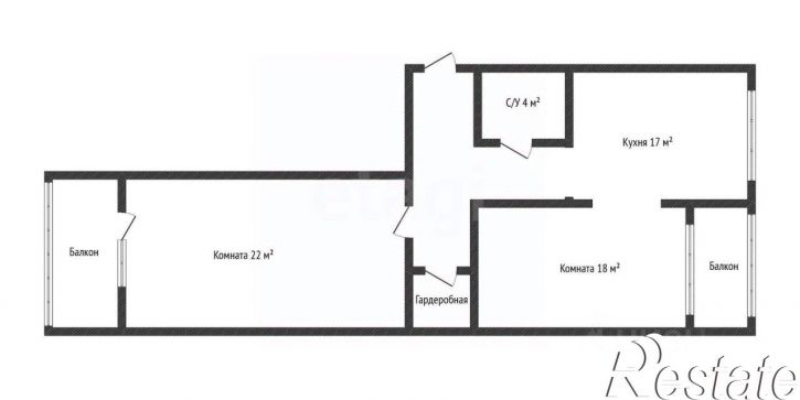 2-комн квартира Больничный переулок, 4 к14,  д. 4 к14